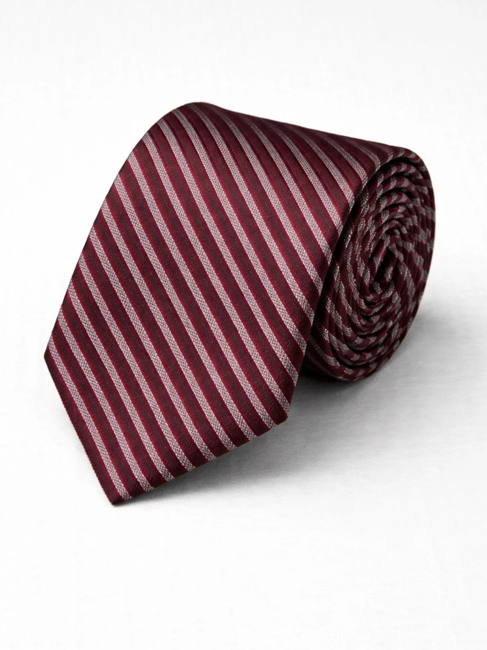 Claiborne Mens Silk Handmade Tie Striped Quiet Luxury Old Money
